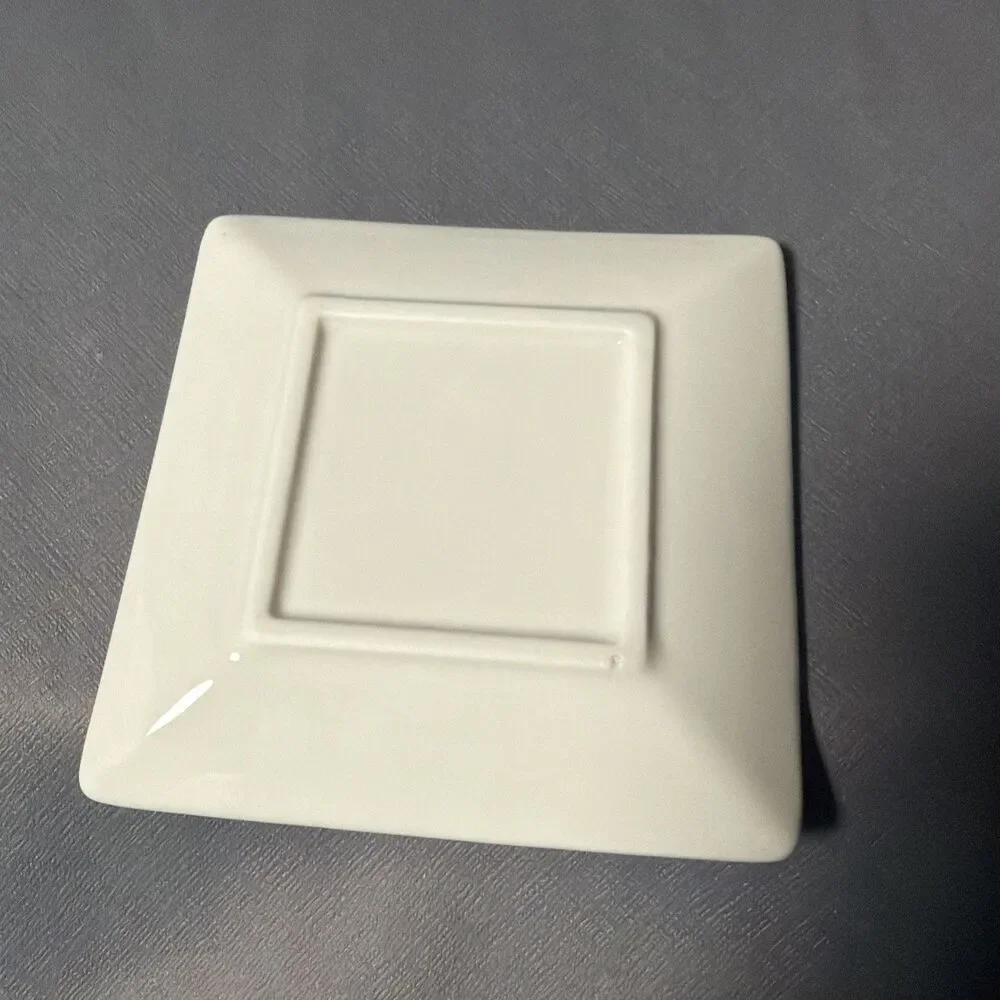 Rings & Things Square Jewelry Tray Ceramic Trinket Dish Ring Holder -T